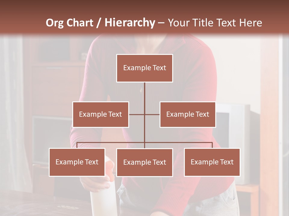 A Woman Is Cleaning A Table With A Rag PowerPoint Template