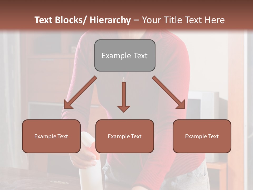 A Woman Is Cleaning A Table With A Rag PowerPoint Template