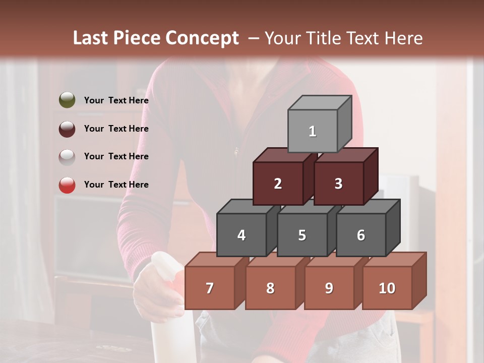 A Woman Is Cleaning A Table With A Rag PowerPoint Template