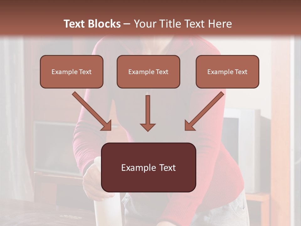 A Woman Is Cleaning A Table With A Rag PowerPoint Template