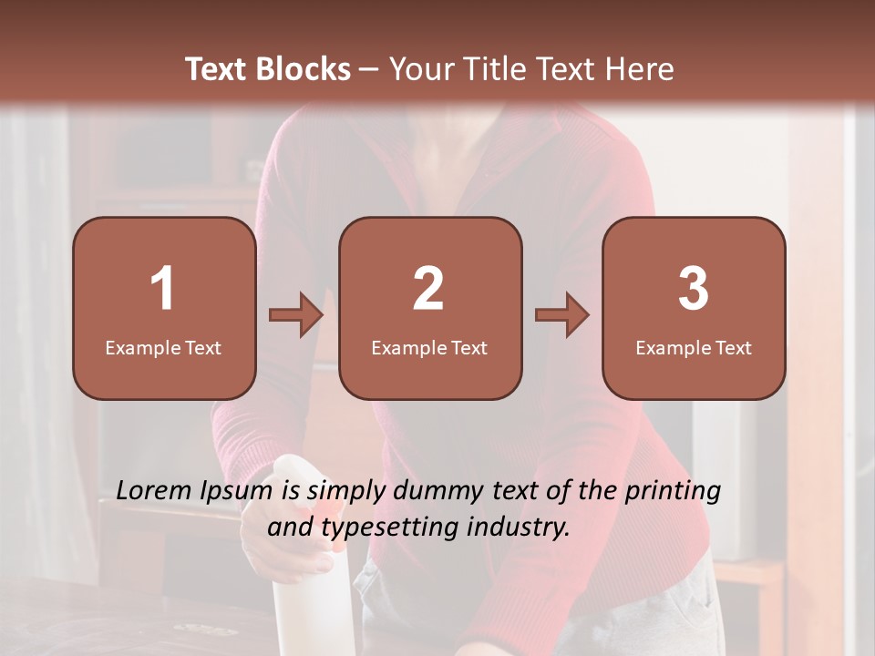 A Woman Is Cleaning A Table With A Rag PowerPoint Template