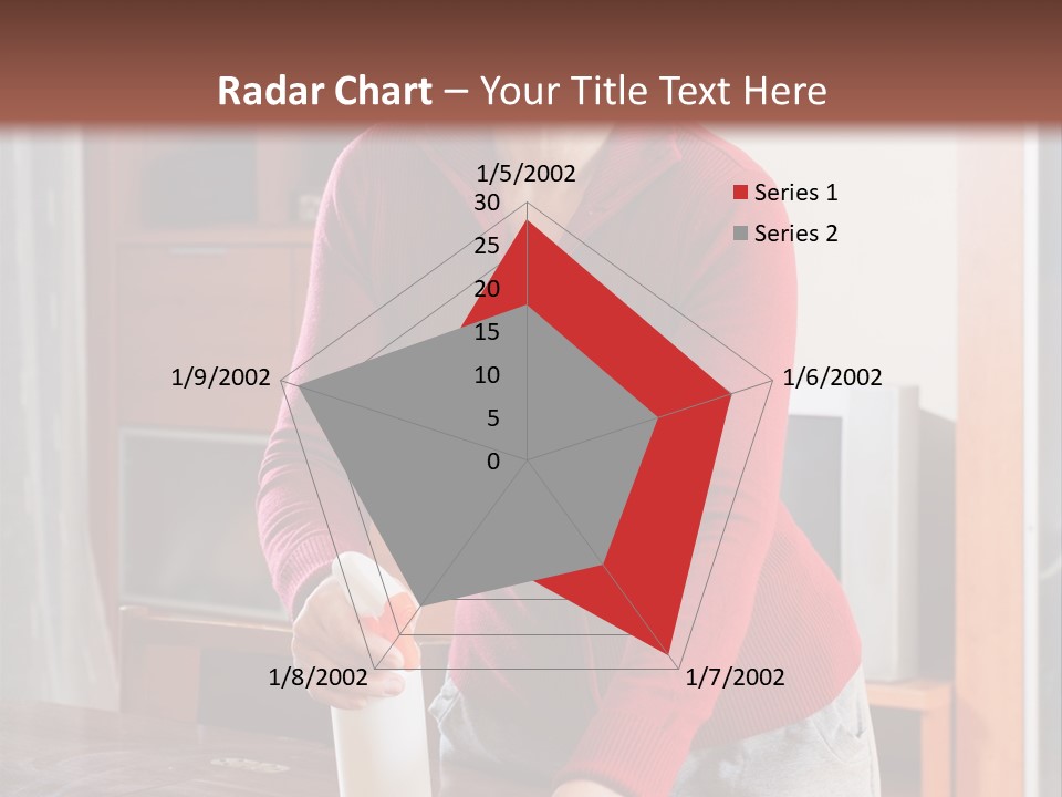 A Woman Is Cleaning A Table With A Rag PowerPoint Template