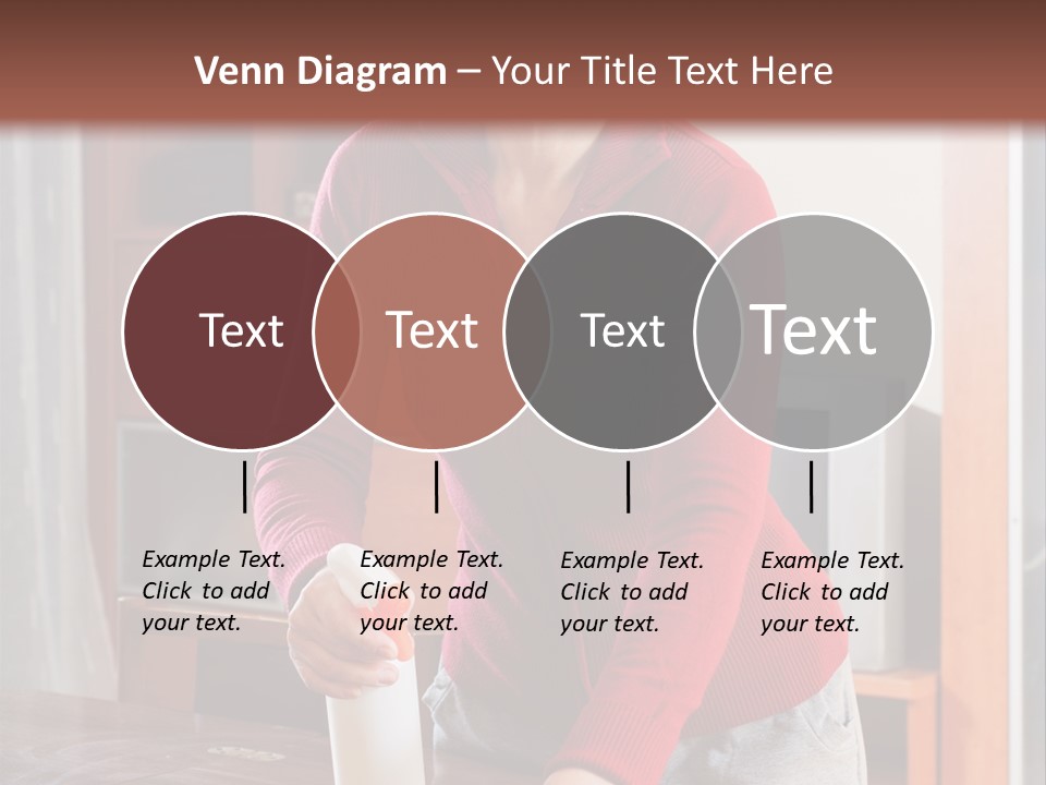 A Woman Is Cleaning A Table With A Rag PowerPoint Template