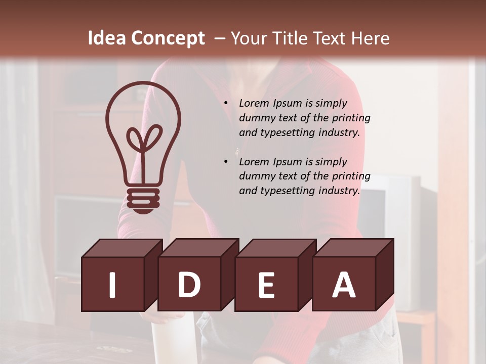 A Woman Is Cleaning A Table With A Rag PowerPoint Template