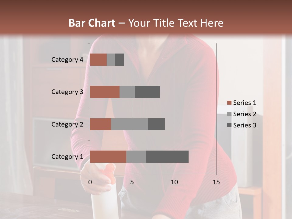 A Woman Is Cleaning A Table With A Rag PowerPoint Template