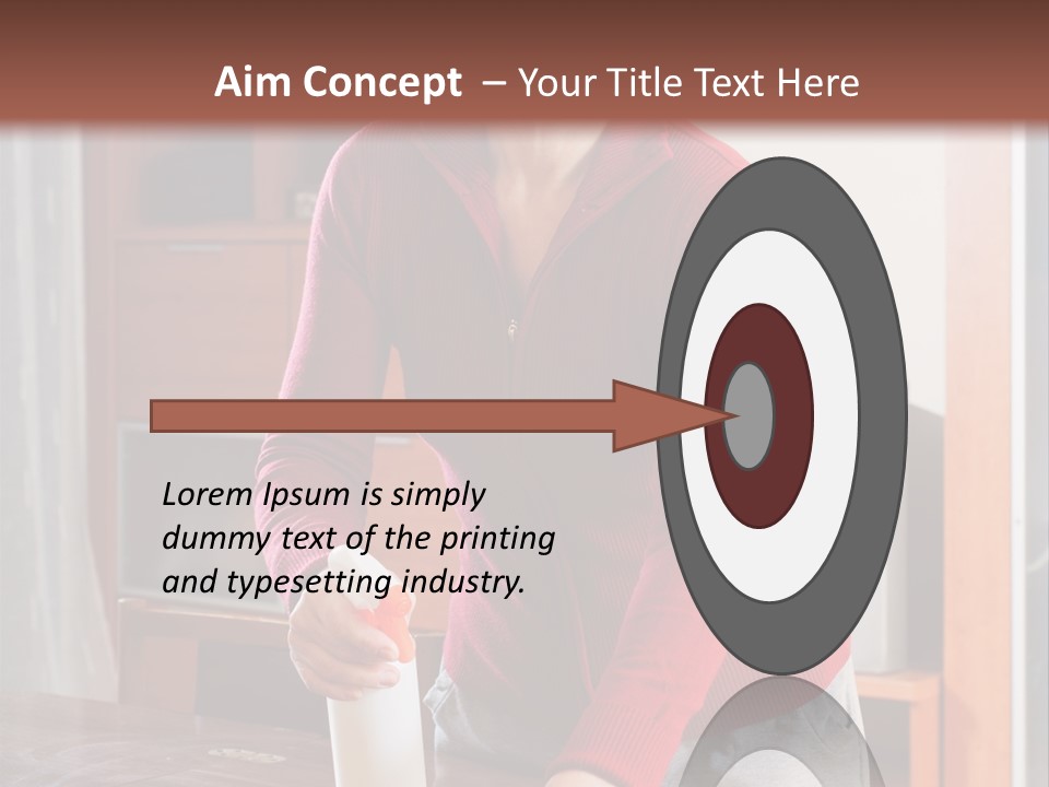 A Woman Is Cleaning A Table With A Rag PowerPoint Template