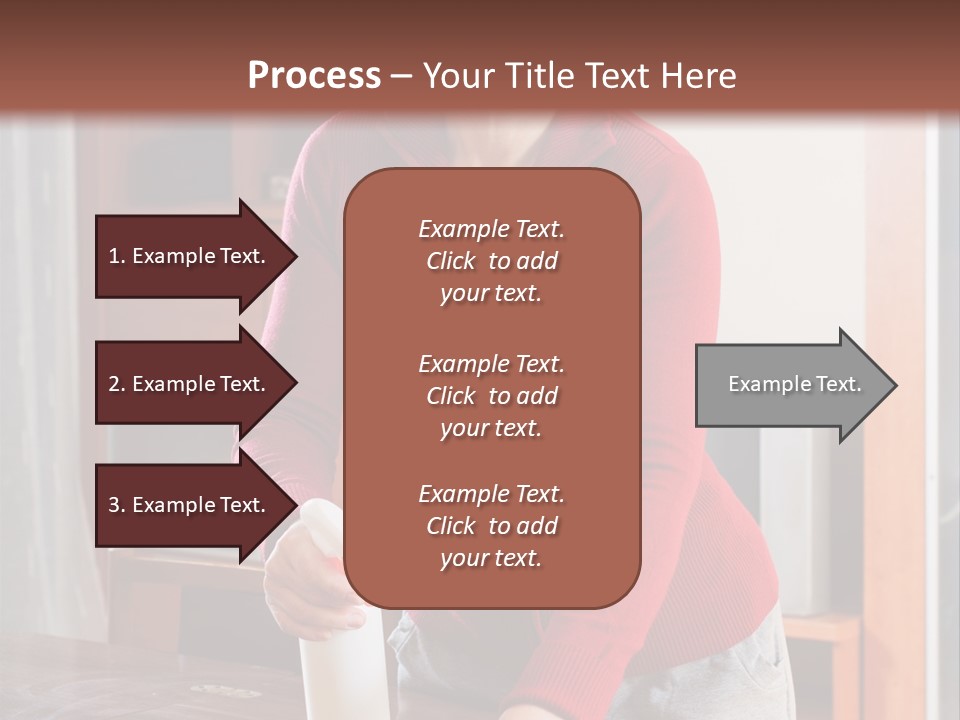 A Woman Is Cleaning A Table With A Rag PowerPoint Template
