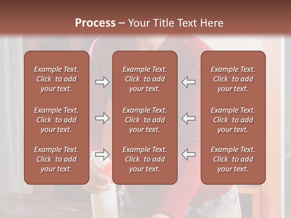 A Woman Is Cleaning A Table With A Rag PowerPoint Template