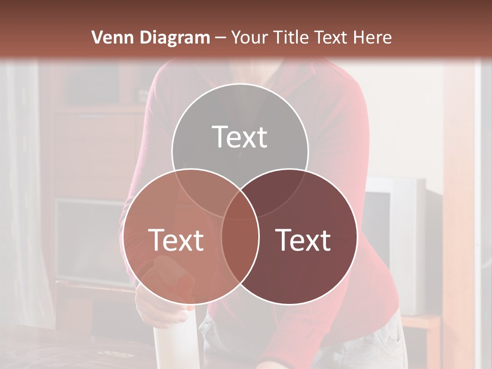 A Woman Is Cleaning A Table With A Rag PowerPoint Template