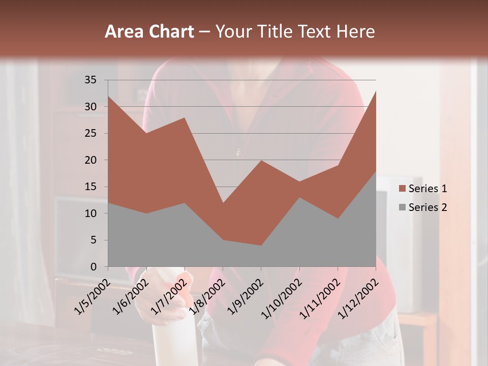 A Woman Is Cleaning A Table With A Rag PowerPoint Template