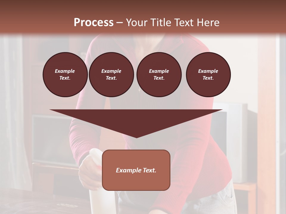A Woman Is Cleaning A Table With A Rag PowerPoint Template