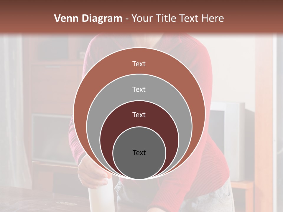 A Woman Is Cleaning A Table With A Rag PowerPoint Template