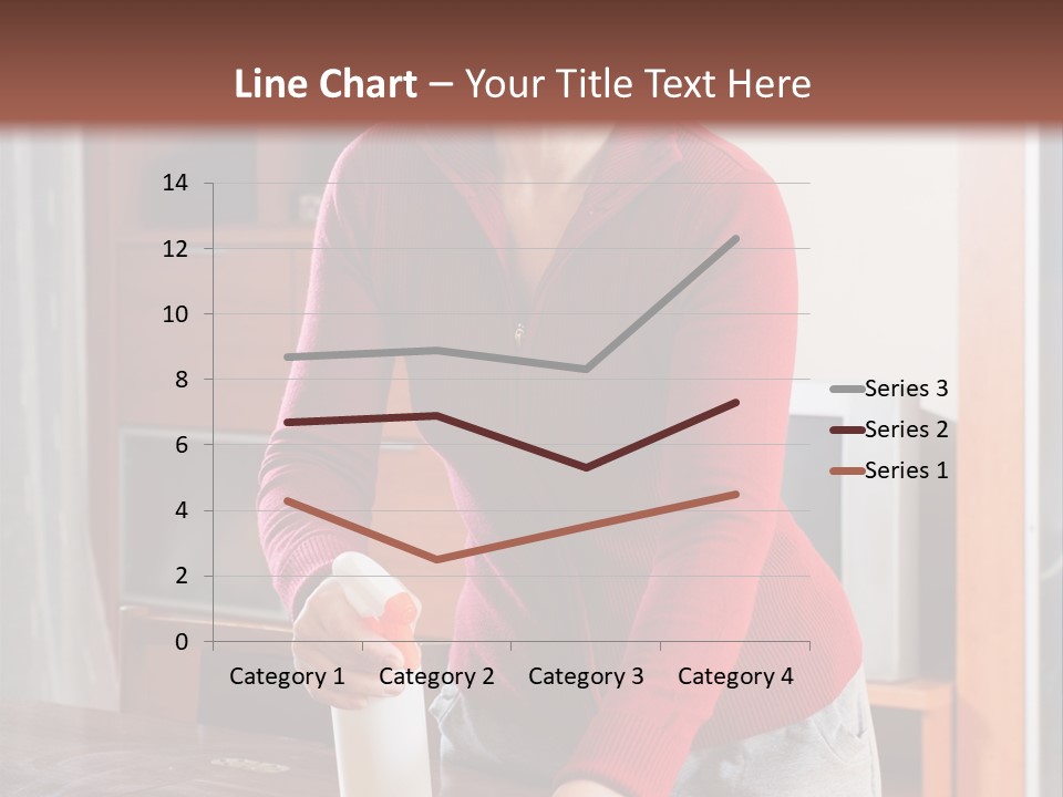 A Woman Is Cleaning A Table With A Rag PowerPoint Template