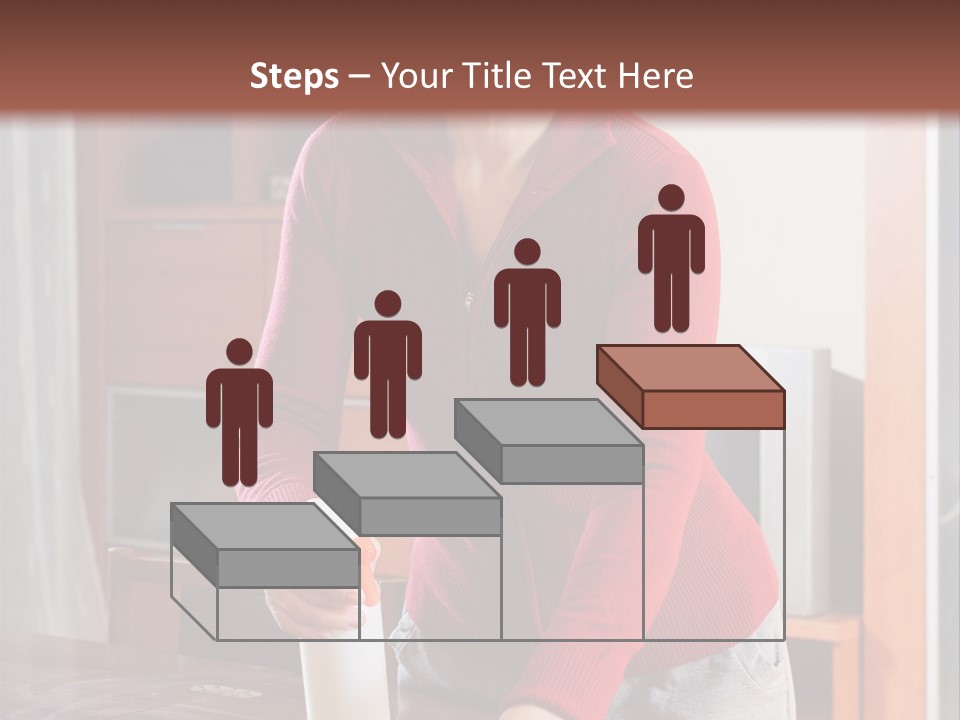 A Woman Is Cleaning A Table With A Rag PowerPoint Template