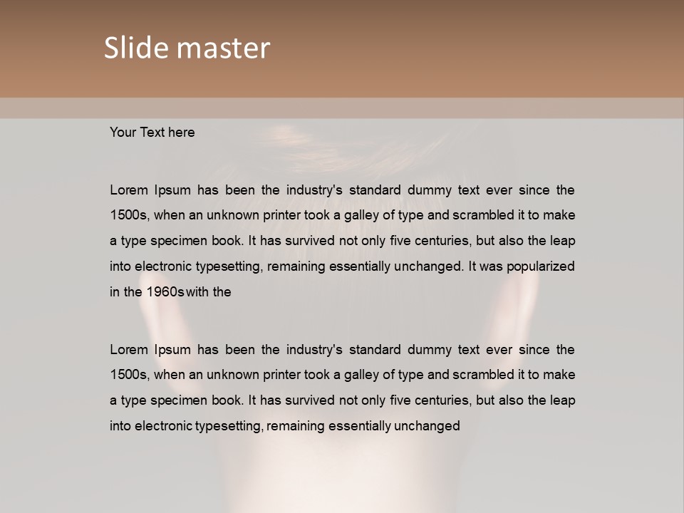 A Woman With Her Hair In A Bun Powerpoint Presentation PowerPoint Template