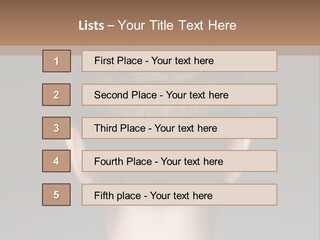 A Woman With Her Hair In A Bun Powerpoint Presentation PowerPoint Template