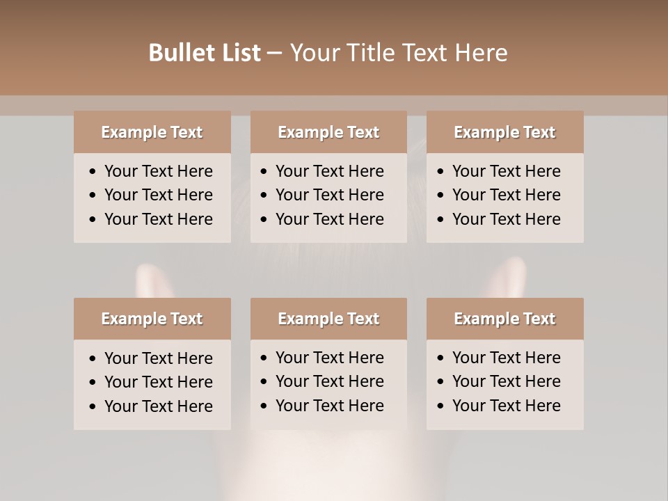 A Woman With Her Hair In A Bun Powerpoint Presentation PowerPoint Template