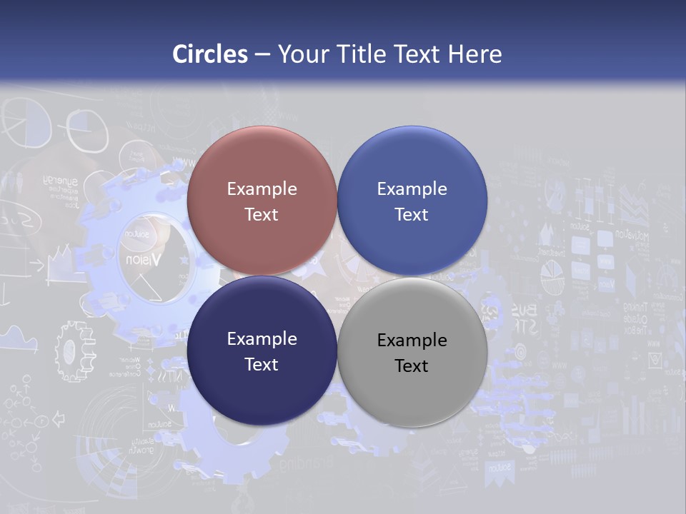 A Man In A Suit Holding A Blue Gear Wheel PowerPoint Template