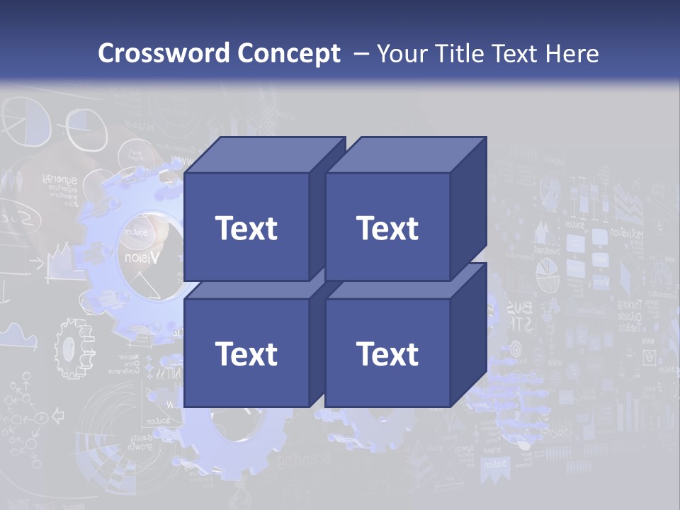 A Man In A Suit Holding A Blue Gear Wheel PowerPoint Template