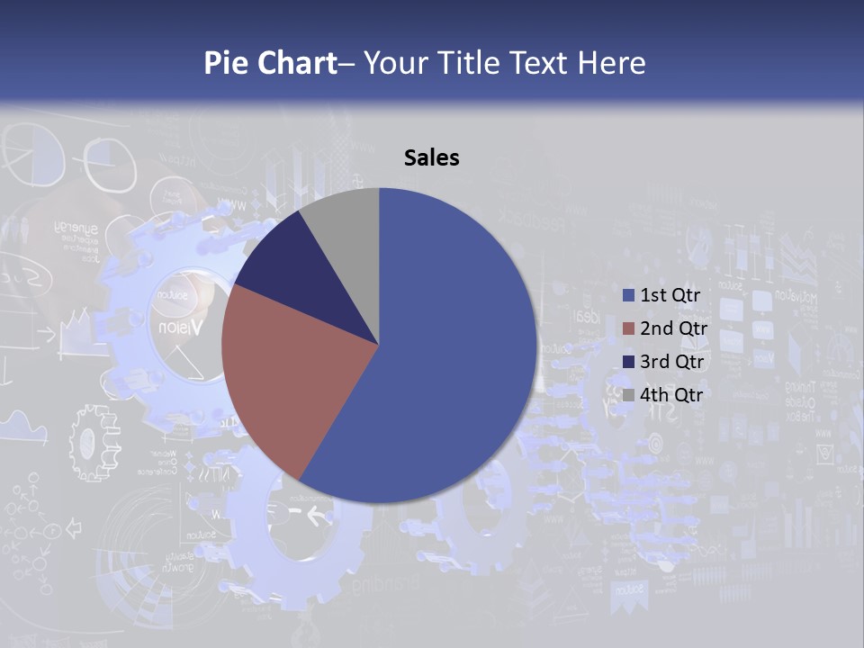 A Man In A Suit Holding A Blue Gear Wheel PowerPoint Template