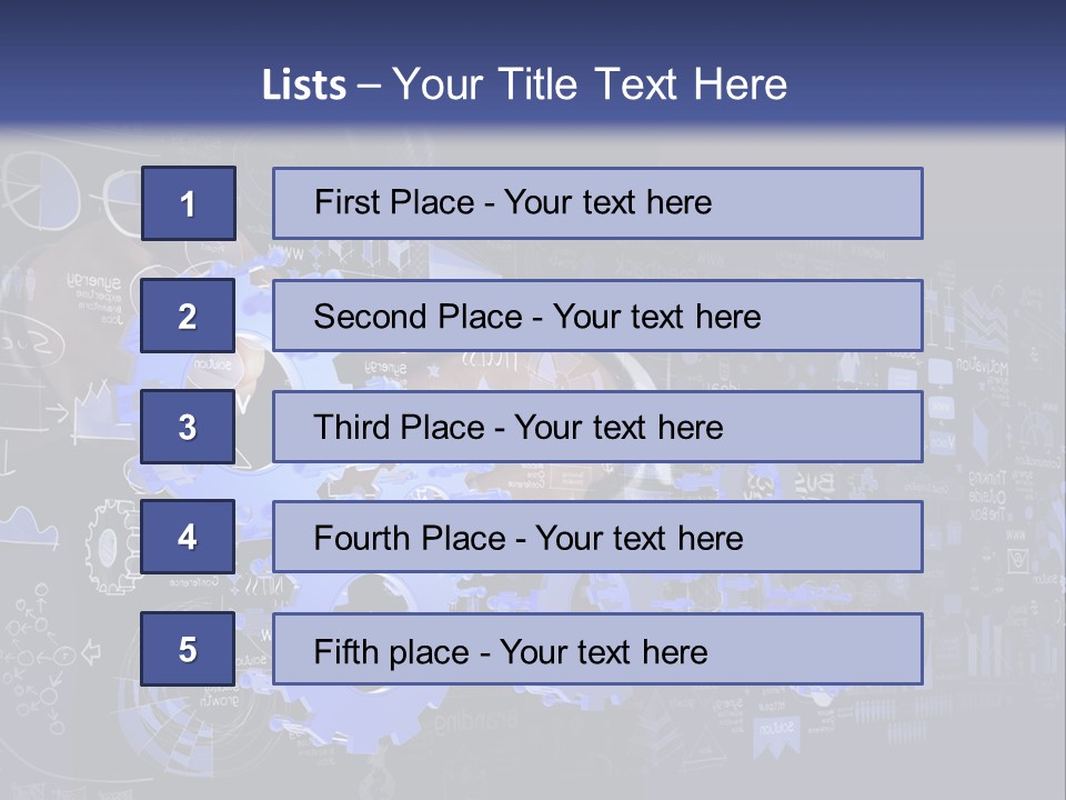 A Man In A Suit Holding A Blue Gear Wheel PowerPoint Template