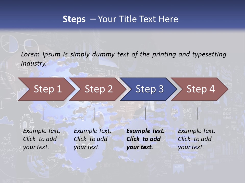 A Man In A Suit Holding A Blue Gear Wheel PowerPoint Template