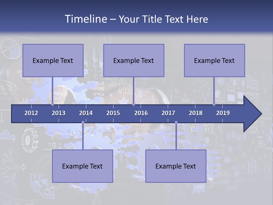 A Man In A Suit Holding A Blue Gear Wheel PowerPoint Template