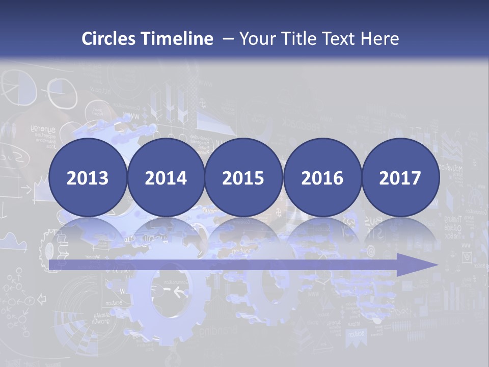 A Man In A Suit Holding A Blue Gear Wheel PowerPoint Template