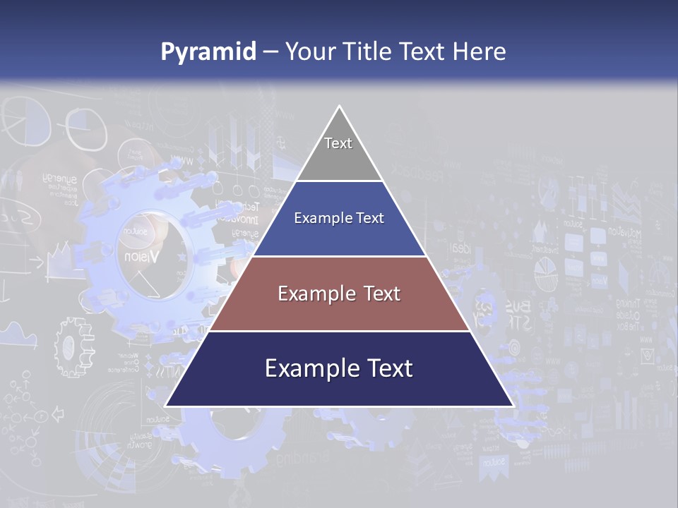 A Man In A Suit Holding A Blue Gear Wheel PowerPoint Template