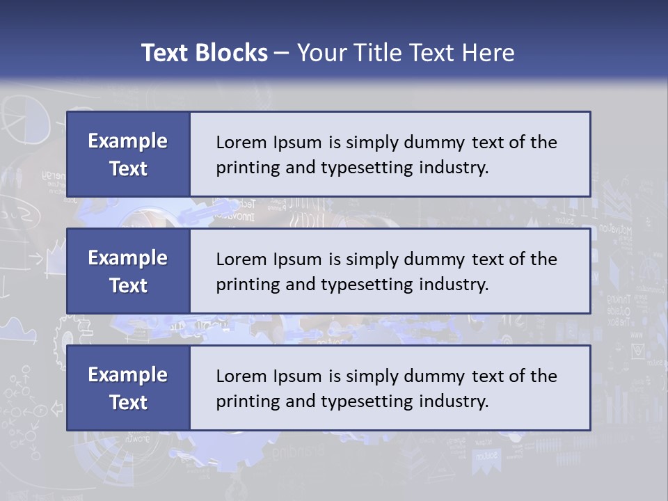 A Man In A Suit Holding A Blue Gear Wheel PowerPoint Template
