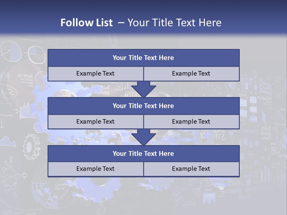 A Man In A Suit Holding A Blue Gear Wheel PowerPoint Template