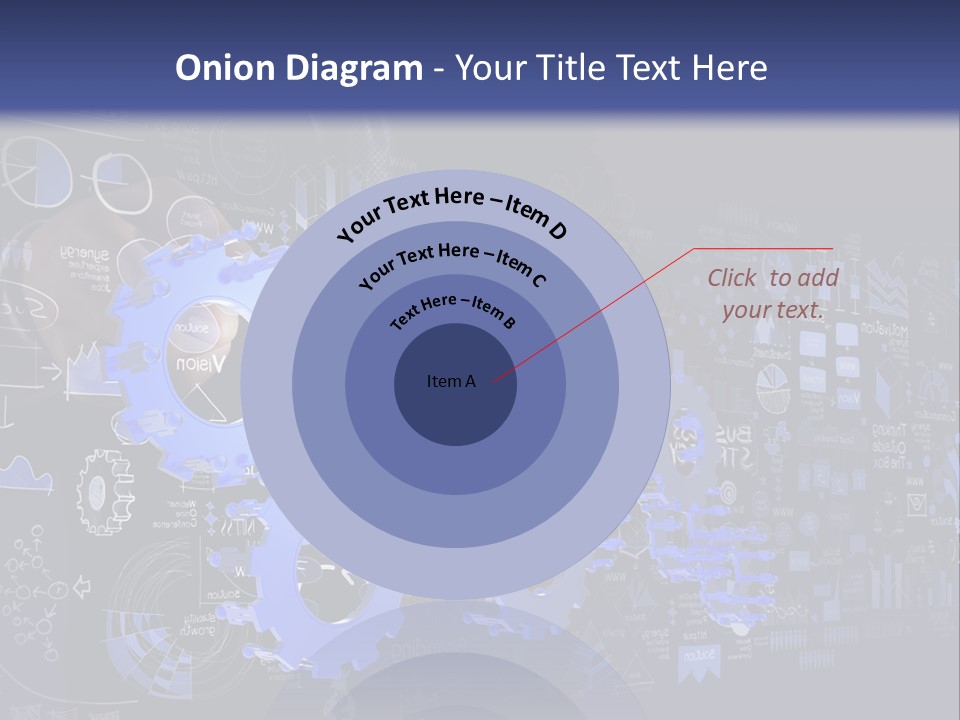 A Man In A Suit Holding A Blue Gear Wheel PowerPoint Template