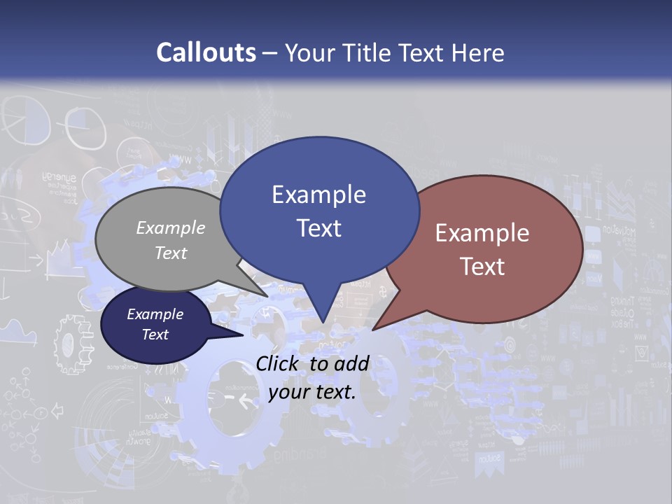 A Man In A Suit Holding A Blue Gear Wheel PowerPoint Template