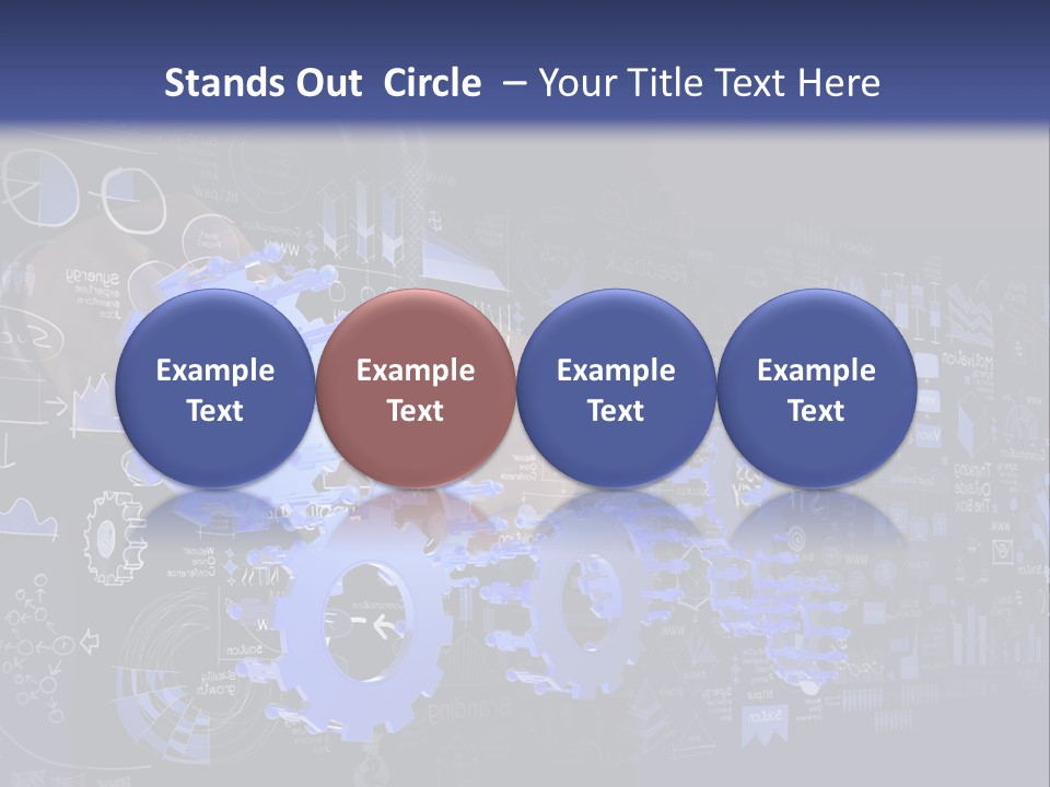 A Man In A Suit Holding A Blue Gear Wheel PowerPoint Template