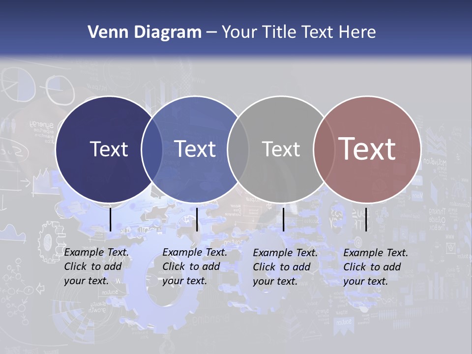 A Man In A Suit Holding A Blue Gear Wheel PowerPoint Template