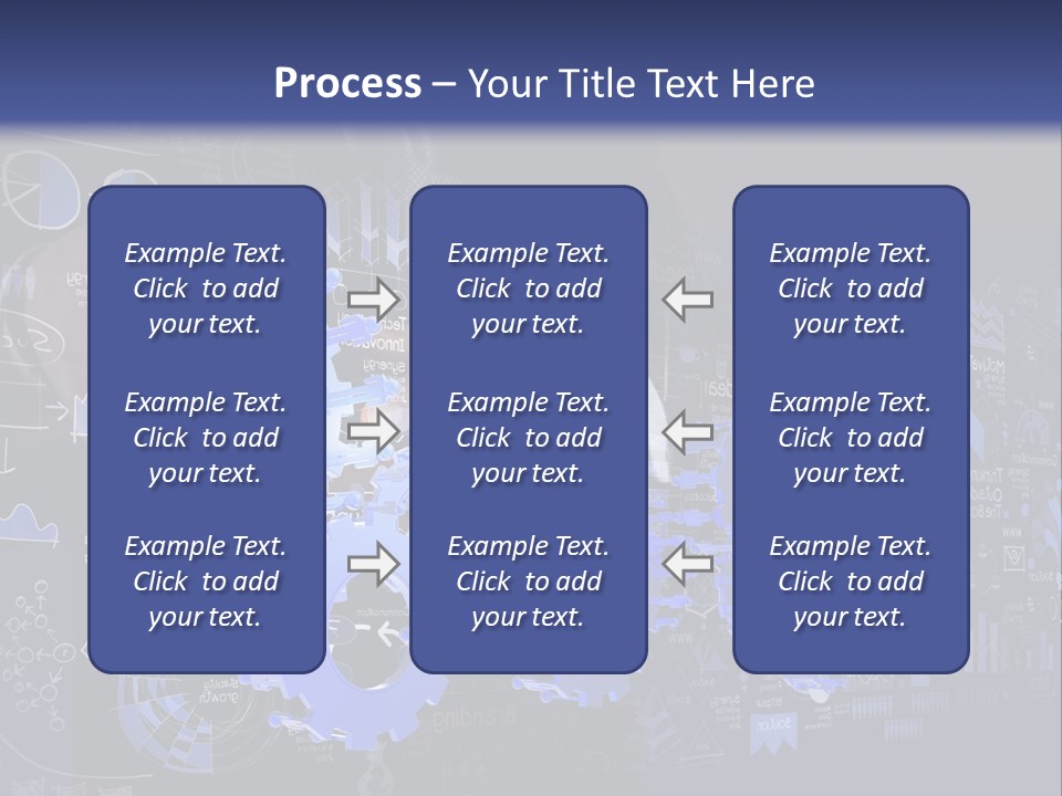A Man In A Suit Holding A Blue Gear Wheel PowerPoint Template