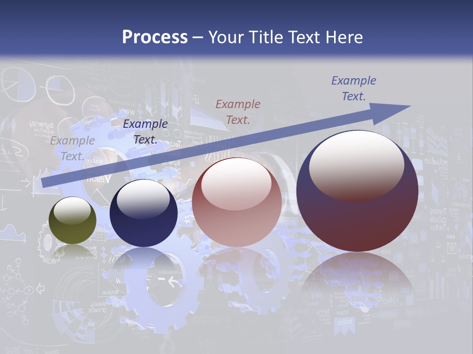 A Man In A Suit Holding A Blue Gear Wheel PowerPoint Template