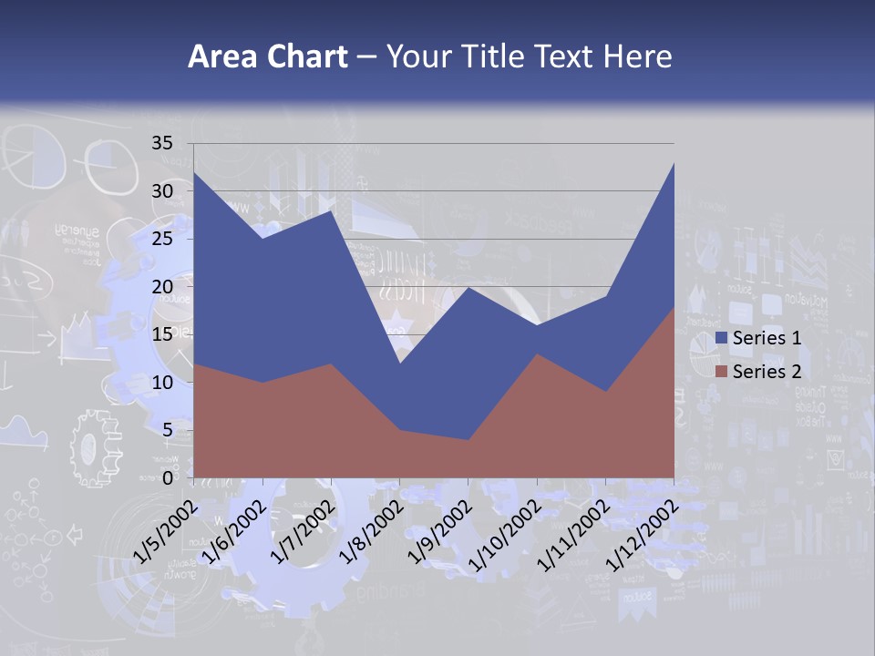 A Man In A Suit Holding A Blue Gear Wheel PowerPoint Template
