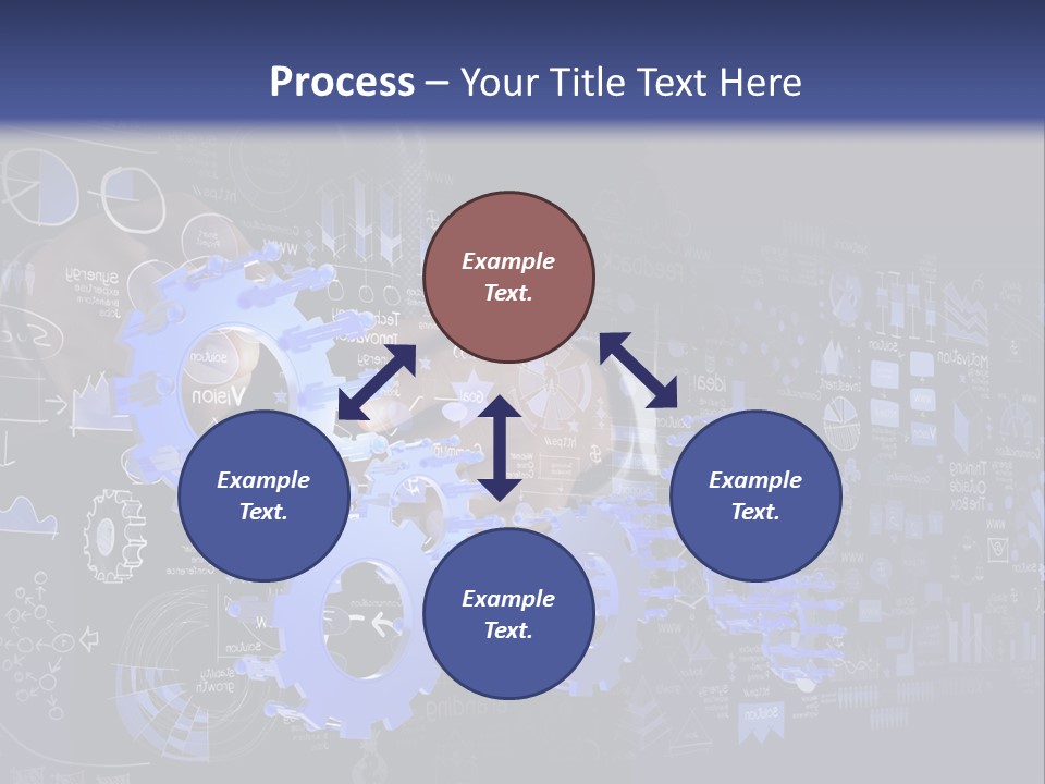 A Man In A Suit Holding A Blue Gear Wheel PowerPoint Template