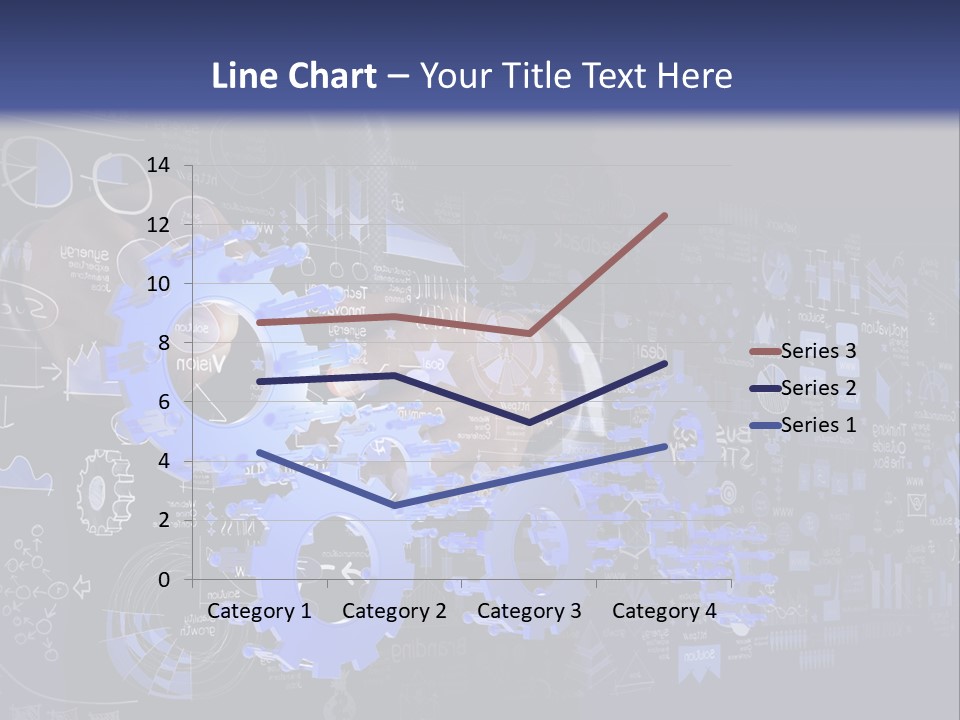 A Man In A Suit Holding A Blue Gear Wheel PowerPoint Template