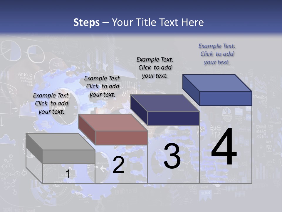 A Man In A Suit Holding A Blue Gear Wheel PowerPoint Template