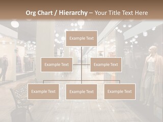 A Store With Mannequins And A Bench In The Middle PowerPoint Template