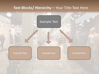 A Store With Mannequins And A Bench In The Middle PowerPoint Template