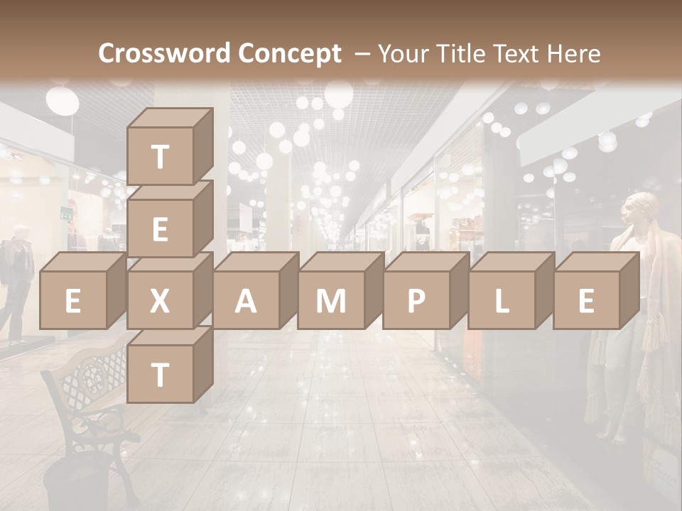 A Store With Mannequins And A Bench In The Middle PowerPoint Template