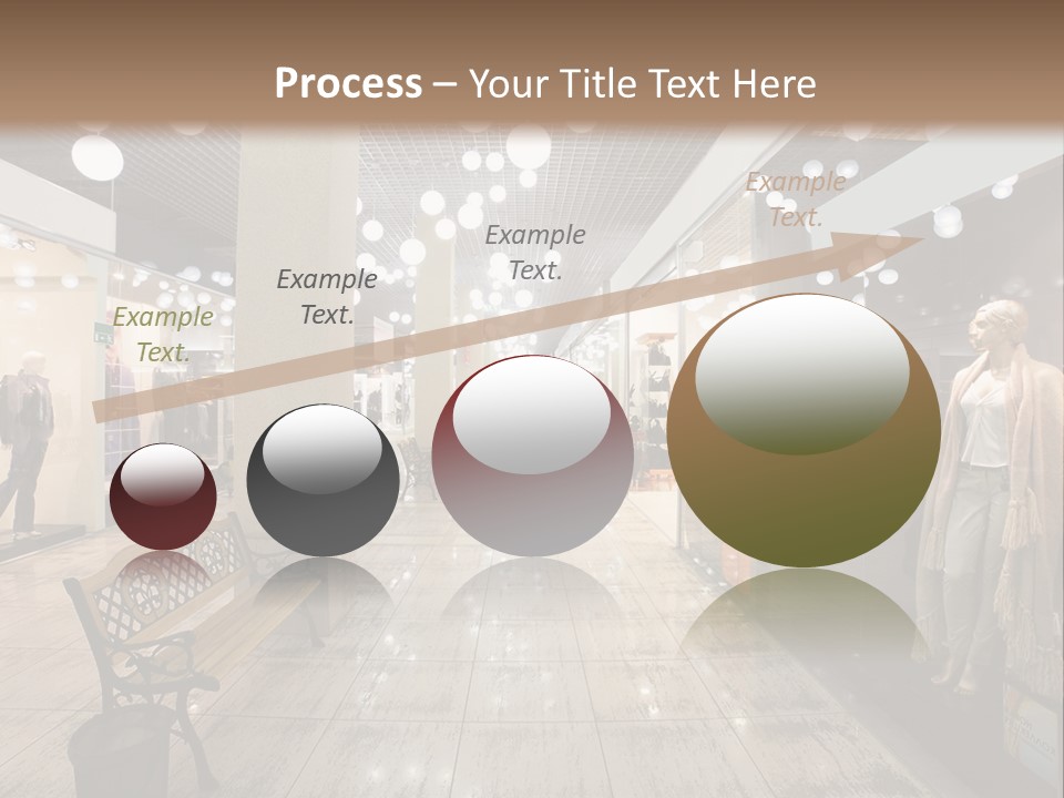 A Store With Mannequins And A Bench In The Middle PowerPoint Template