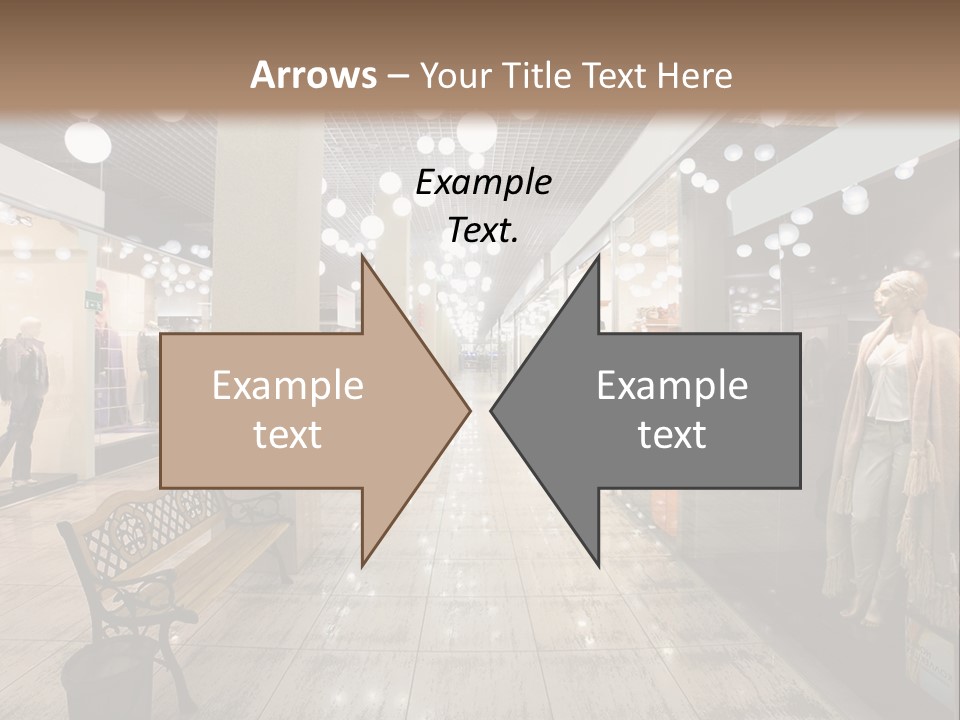 A Store With Mannequins And A Bench In The Middle PowerPoint Template