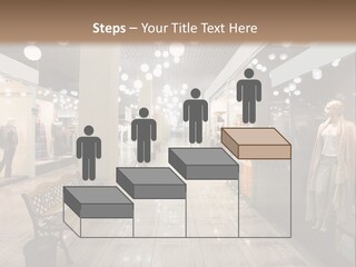 A Store With Mannequins And A Bench In The Middle PowerPoint Template