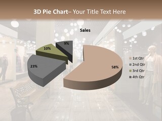 A Store With Mannequins And A Bench In The Middle PowerPoint Template