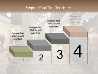 A Store With Mannequins And A Bench In The Middle PowerPoint Template