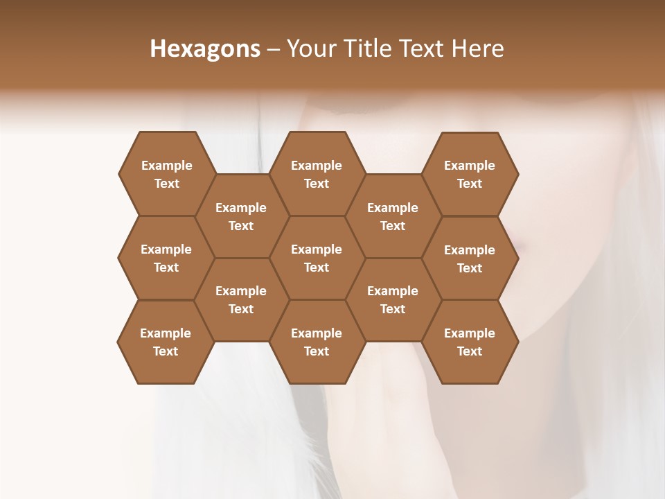 A Woman With Long White Hair And Black Nails PowerPoint Template